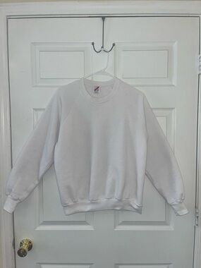 Jerzees White Crewneck Sweatshirt
